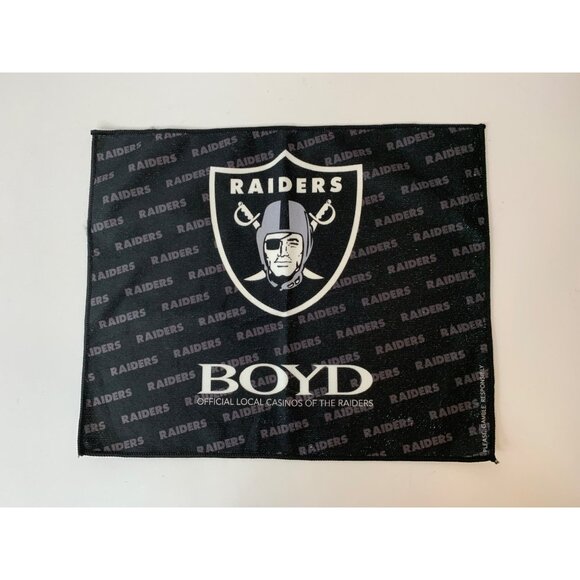 Las Vegas Raiders Boyd Gaming Microfiber Towel 15" X 15" Swag Rally Rag RA10118 - Picture 1 of 5
